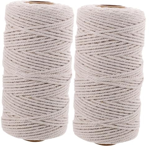 BESTonZON 2rollos Cordel De Carnicero Hilo De Algodón para Cocinar Carne Resistente para Envolver y Colgar