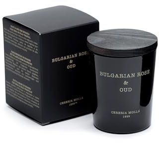 MOLLA 1899 | Mini-Kerze Bulgarian Rose & Oud | Duftkerzen von 70 g | 20 Stunden Brenndauer | Kerze mit natürlichen Düften | Recycelbare Verpackung | handgefertigte Kerze
