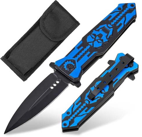 Shehadeh - Taschenmesser - Klappmesser - Outdoor Taschenmesser mit hochwertiger gehäteter Edelstahl-Klinge - Für Outdoor, Camping & Survival - Extrem scharf