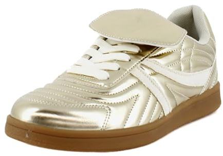 Steve Madden Women's Madrid Sneaker, Gold, 7.5