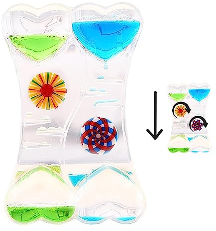Toys sensoriels d'eau, sablier Liquide Clair temporaire de Mouvement Liquide pour la Relaxation anxiété de soulagement de contrainte de 5,51x3,54x1,18 Pouce