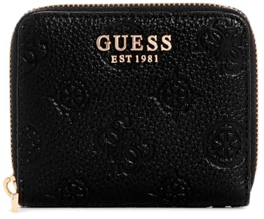 GUESS Cresidia Slg Damen-Handtasche, mit Reißverschluss, Schwarz, Schwarz, One Size, Cresidia Slg Small Zip Around