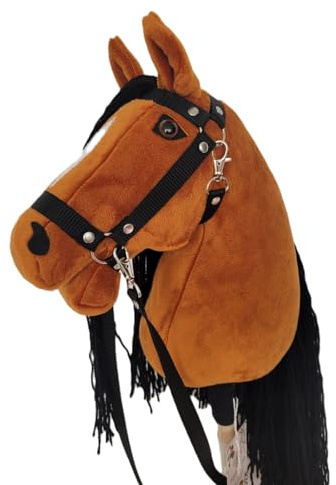 Steckenpferd A4 (Pferd auf einem Stock) Hobby Horse A4 komplett mit Kantar wie auf dem Foto (pomarańczowy)