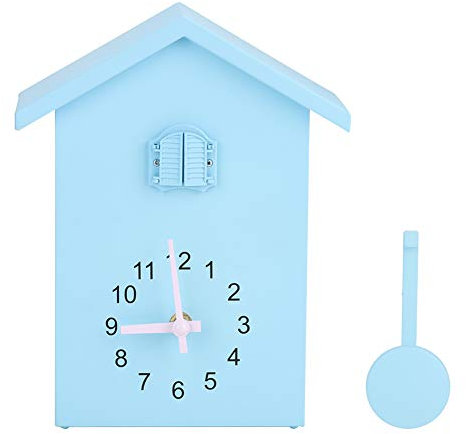 Glomora Wanduhr, einzigartiger Stil, schöne Wanduhr, pünktlicher Alarm, Pendeluhr mit Vogel-, Heimation