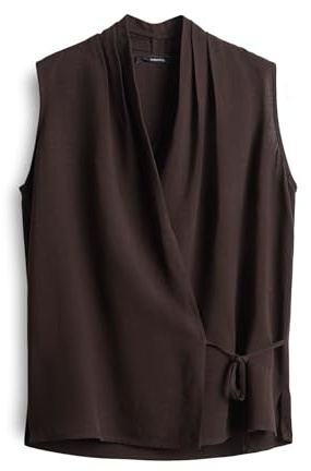someday damblustopp | linneblus ZIANG i modern omlottlook, Mörk espresso, 38