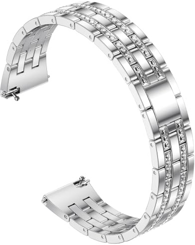 CIVO 16 mm silver rostfritt stål klockarmband dam snabbkoppling ersättningsarmband