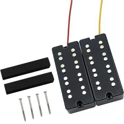 4 Saiten E-Bass Gitarre Tonabnehmer Doppelspule Bass Tonabnehmer Keramik Magnet für E-Bass Gitarre Ersatzteil