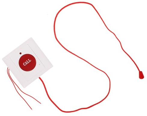 Healifty Pulsante Di Emergenza a Parete, Pulsante Di Chiamata Per Anziani Allerta Di Emergenza, Dispositivo Sos Per Pazienti, Montaggio Semplice Per Assistenza Immediata in Casa