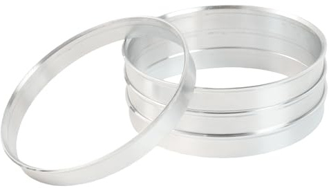 XUKEY 4 Stück Aluminium Zentrierringe Ø74,1 auf Ø72,6mm, Alufelgen Zentrierungsringe Auto Radnaben Zentrierringe Universal Felgenzentrierring Nabenzentrische Ringe Aluminiumring Silber