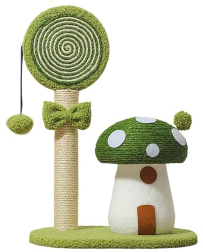 Dmuzsoih pour Chats | Griffoir en sisal avec Forme de Champignon | Protection de Meubles Arbre à Chat | pour la Maison, Le dortoir, Le Bureau, la Chambre à Coucher, Le Salon, Le Balcon