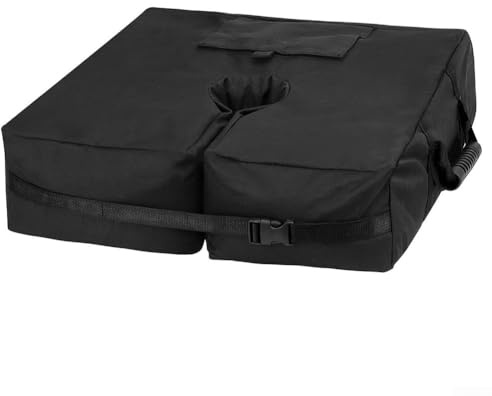 Sacco di sabbia resistente per esterni, con fibbia di sicurezza e grande bocca di sabbia, borsa antivento per ombrelloni da patio e aste (sacchetto di sabbia)