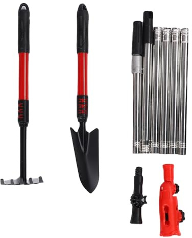 Omabeta Gutter Tools, Multi Angle Gutter Cleaner Rake and Scoop with 5.57ft Extension Pole, for Leaves Removal from Guards and Roofs