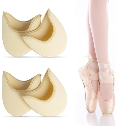 BDEPSTR 2 Paar Zehenschoner für Spitzenschuhe & Ballettschuhe - Größe 36-42, Weiche Halbpolster Zehenschutz, Fußanpassend & Entlastend für Damen & Herren