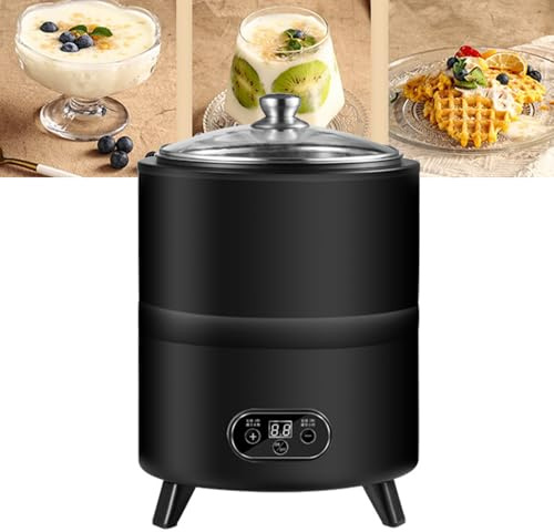 Macchina per yogurt, 8 l, in acciaio inox, per yogurt greco, con temporizzazione e controllo della temperatura, per yogurt fatto in casa, natto, vino di riso