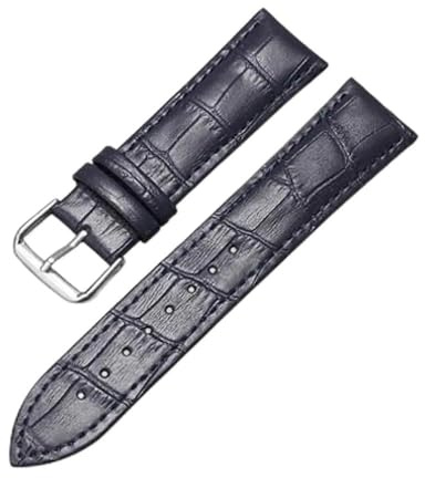 yangfangmei Universal bambumönster läder klockband Unisex klocktillbehör 12mm 14mm 16mm 18mm 20mm 22mm 24mm(Black,18mm)