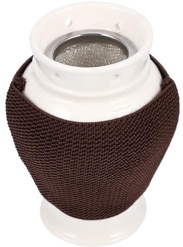 Hoement Pentola di Moxa in Ceramica Bianca Prevenzione del Surriscaldamento, Dispositivo di Moxibustione per Massaggio Manuale Adatta a Addome e Viso