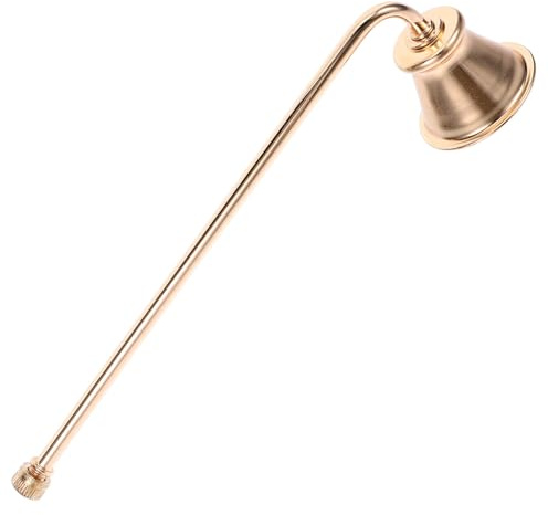 iplusmile Estintore per Candele in Ferro Colore Oro, Accessorio Pratico Che Previene Schizzi di Cera, per Uso Domestico e Spegnimento