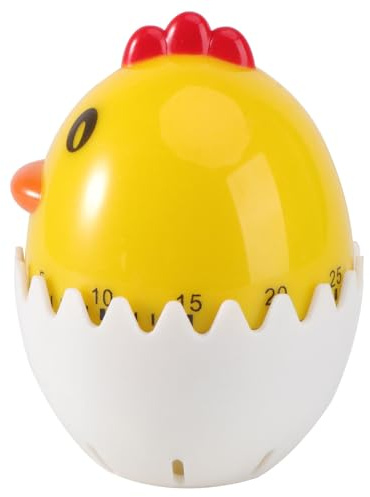 TIDTALEO 60-minute Mechanical Chicken Egg Timer for Kitchen Cooking and Baking, Plastic and Metal Construction with One-click Operation and Time Control, Countdown Reminder for Home Use
