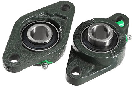 sourcingmap 2pz blocco cuscino UCFL204 20mm montato portano due Bullone a Flangia alloggiamento in ghisa