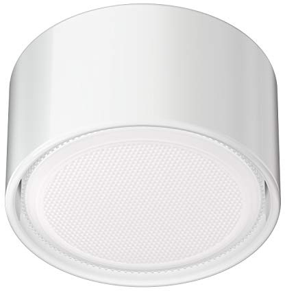 ledscom.de Lampe en porcelaine GX53 en saillie KLU, ronde, blanche, 91mm Ø, lampe GX53 LED incluse, 372lm blanc chaud
