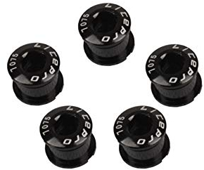 YUEMING 5 Pezzi Bulloni per Catena Singoli, 6,5 mm Bulloni Corona in Lega di Alluminio M8 Guarnitura Singoli Bulloni e Dadi MTB, Viti a Disco per Bici Mountain Bike, BMX