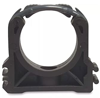 tecuro Abrazadera de tubo de 75 mm – Abrazadera de tubo de polipropileno negro para tubos PVC-U y Poolflex – Resistente a temperaturas de hasta 75 °C, extensible, RSPP – 75