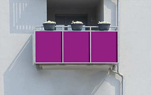 Wallario Balkonverkleidung, Sichtschutz, Windschutz, Meterware nach Maß mit vormontierten Ösen - Motiv Lila (Grundpreis: 29,95Eur/m)