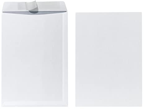 Herlitz Versandtasche C4 90 g Haftklebend, mit Innendruck in Folienpackung, Weiß (100 Stück)