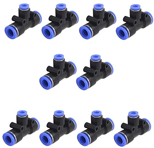 Movilideas 10 Unità Connettore tubo aria compressa da 6 mm Raccordo a T PE-6