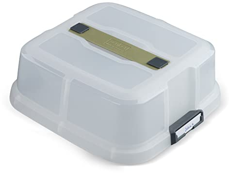 Zenker Bake, Click & Go Quadratische Haube – 30 x 30 x 11,5 cm – Passender Deckel für Kuchenformen zum direkten Transport – Universelle Transporthaube für 3 verschiedene Backformen