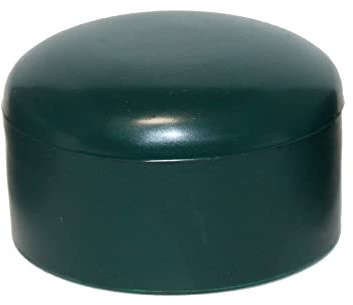 6 Stück Zaunkappe Pfostenkappen Zaunpfahlkappen für Rundrohr 59mm aus robustem PVC (grün)