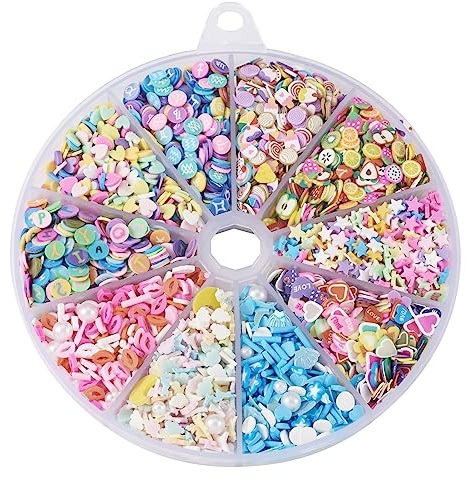 Spritewelry 70 g 10 stili finti spruzzini polimerici spruzzano argilla sintetica spruzzano argilla polimerica fette di argilla polimerica accessori per decorazione unghie in resina melma per album di