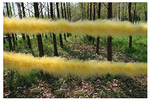 Egurs 200cm Federboa Federstola Feder-Girlande Feder Schal 20g Dick Feder Boa Feder Flauschige Girlande Hochzeit Party Karneval Halloween Weihnachten Kostüm Dekoration Zubehör golden