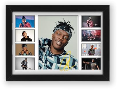 KSI Poster imprimé avec autographe en édition limitée Cadeau pour les fans – Marchandises souvenirs de collection (sans cadre, A4 (30 x 21 cm)
