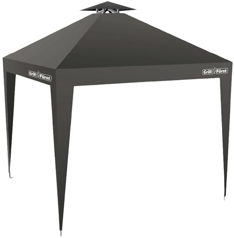 Grillfürst Grillpavillon - wasserdichter Garten-Pavillon, Outdoor-Überdachung, Dachkonstruktion mit Rauchabzug, 300 x 300 x 260 cm (L x B x H)