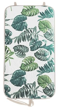 Qianly Almohadilla para Colocar en La Puerta, Tabla de Planchar Vertical Plegable de 48 X 84 Cm, Hoja Verde, Individual