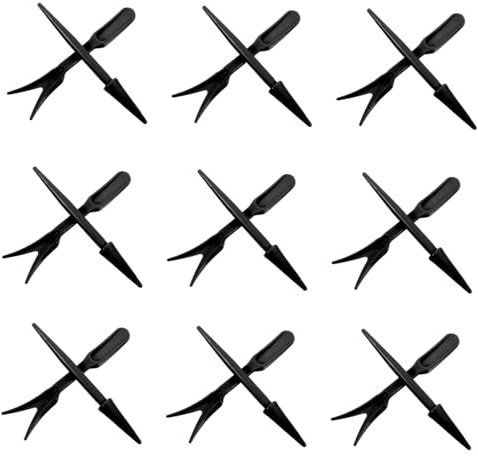 Ensemble D’Outils de Plantation 12 Lots PP Noir, Simple à Utiliser