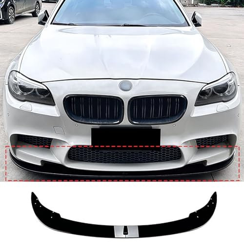TWQBHSH Kompatibel mit BMW 5 Series M5 F10 F11 2011-2017, Auto Frontlippe Frontspoiler Frontstoßstange Lippe Lippen Flügel Exterieur Zubehör,A Glossy Black