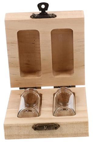 Fötalhaare Aufbewahrungsflasche mit 2 Flaschen und Glas | Buckle Style Verschluss, für Milchzähne und Nabelschnur, Zuhause als Andenken Zufälliger Stil