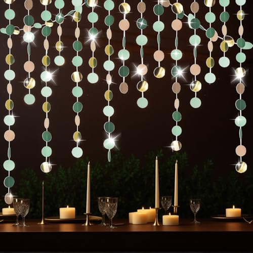 Sunwuun 4 Stück Hängende Runde Girlande,Geburtstag Deko,Party Decor | Perfekte Geburtstag Party Deko,Kreative Girlanden,Vielseitige Girlanden Deko für Feierlichkeiten