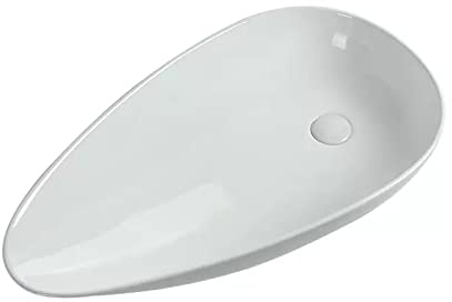 Lavandino Bagno Lavandino in ceramica bianca for bagno Lavelli da bagno moderni sopra il bancone Lavabo da appoggio in porcellana Lavabi da bagno Lavelli da bagno Ciotola Lavabo da Appoggio(Piccolo)