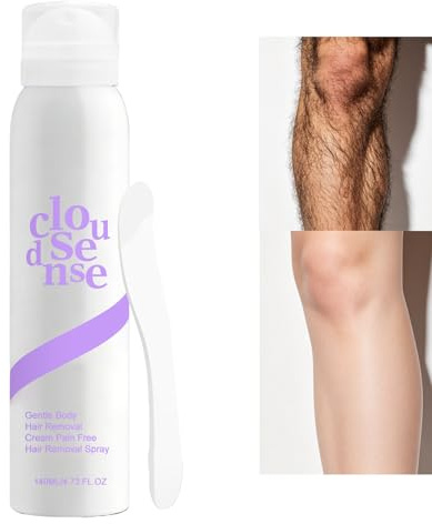 Cloud Sense Pain-Free Hair Removal Spray, Cloud Sense Hair Removal Mousse, crema depilatoria para pieles sensibles, espuma suave para el vello corporal, 1 unidad