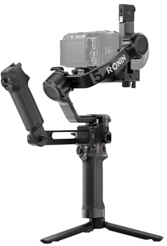 DJI RS 5 Combo, Stabilizzatore Per Fotocamera Canon/Sony/Nikon/Fujifilm, Tracciamento Intelligente, Impugnatura Elettronica a Valigetta, Manopole Di Regolazione Fine, Nuovo Indicatore Dell'asse Z