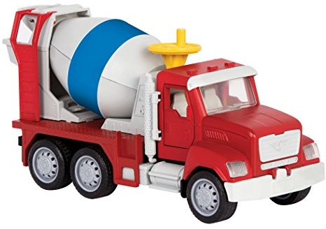 Driven Micro Betonmischer mit drehbarer Mischtrommel 19 cm, Lichtern und Tönen – Spielzeugauto LKW mit Funktionen – Spielzeug ab 3 Jahren