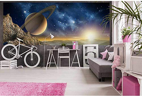 Vlies Fototapete WELTRAUM 375 x 150 cm | Vliestapete - Wandtapete inklusive Kleister | PREMIUM VLIES QUALITÄT