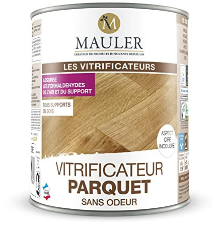 Mauler Espace Deco Bois 2,5 L Vitrificateur parquet & escalier incolore satiné Aspect Cire 2,5L - Protection Taches, Rayures, Usure Longue durée, ecolabel et dépolluant l'air