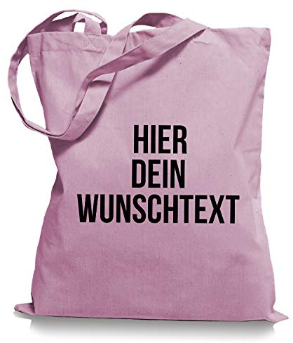 Ma2ca Stoffbeutel Jutebeutel mit Wunschtext/Selber gestalten mit dem Amazon T-Shirt Designer/Beutel Druck/Designertool Tragetasche/Bag/Jutebeutel WM1