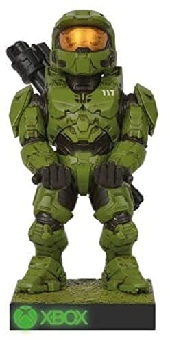 Cableguys Halo Master Chief Infinite Beleuchteter Controller Halter & Handy Ständer mit quadratischer Basis - Gaming Zubehör für Setup, Kompatibel mit Xbox-, PlayStation- & den meisten Controllern