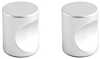 BOZONLI Argento Tondo Pomelli per Cassetti, Pomelli Cucina, Pomelli per Mobili, Pomolo per Mobile con Viti, Manopole per Mobili da Cucina, Maniglie per Armadietto Armadio Cassetto Credenza (2pz)