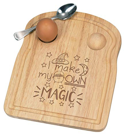 I Fait Mon Propre Magique Petit Déjeuner Fofolle Coquetier Board en Bois